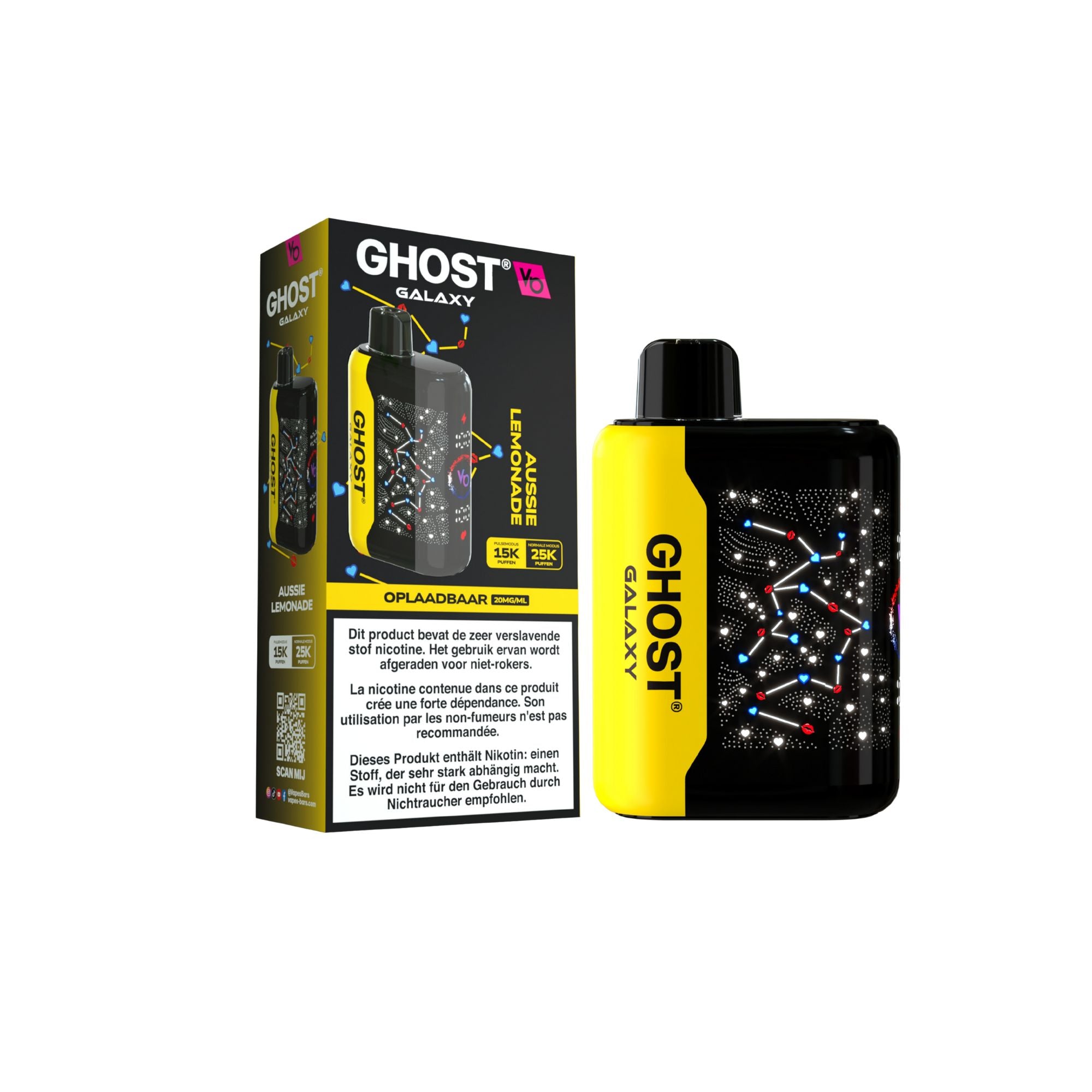 Ghost Galaxy - Vape desechable - 2 % de nicotina - 25K Puffs