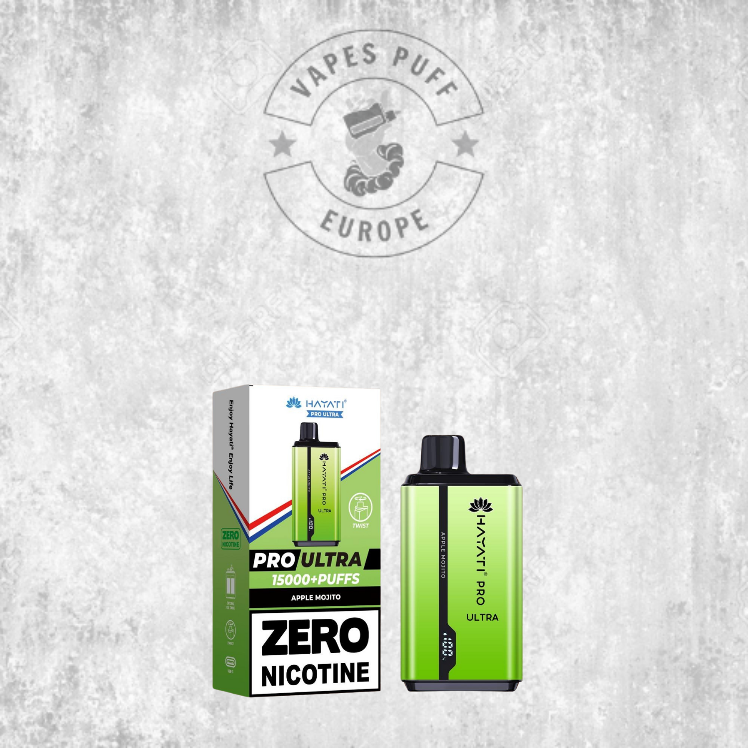 Hayati Pro Ultra 15K - Puff Jetable / Vape Disposable - 0% nicotine