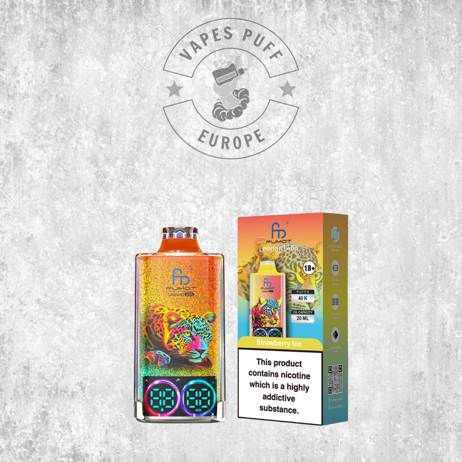 Fumot - Leopard 40K - Puff Jetable / Vape Disposable 2% Nicotine