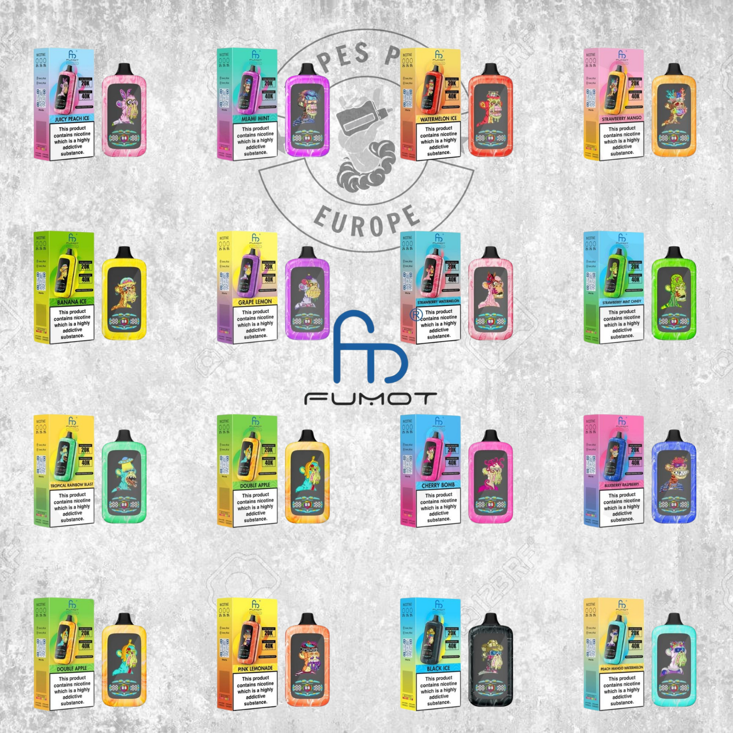 Fumot - Digital Monkey 40K - Puff Jetable / Vape Disposable 2% Nicotine