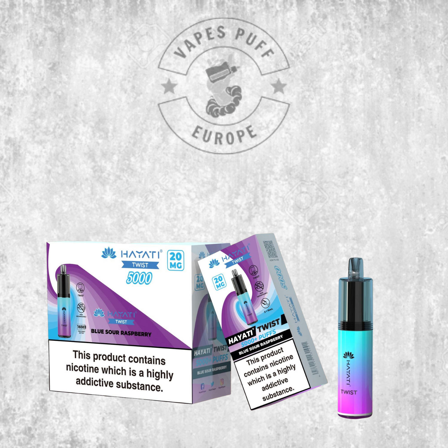 Hayati Twist 5000 - Puff Jetable / Vape Disposable - 2% nicotine