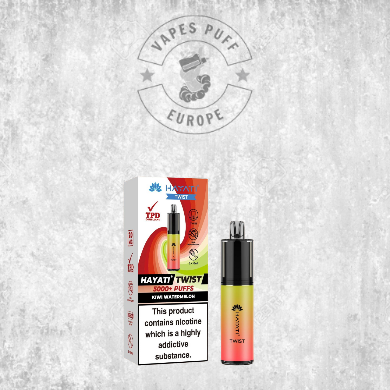 Hayati Twist 5000 - Puff Jetable / Vape Disposable - 2% nicotine