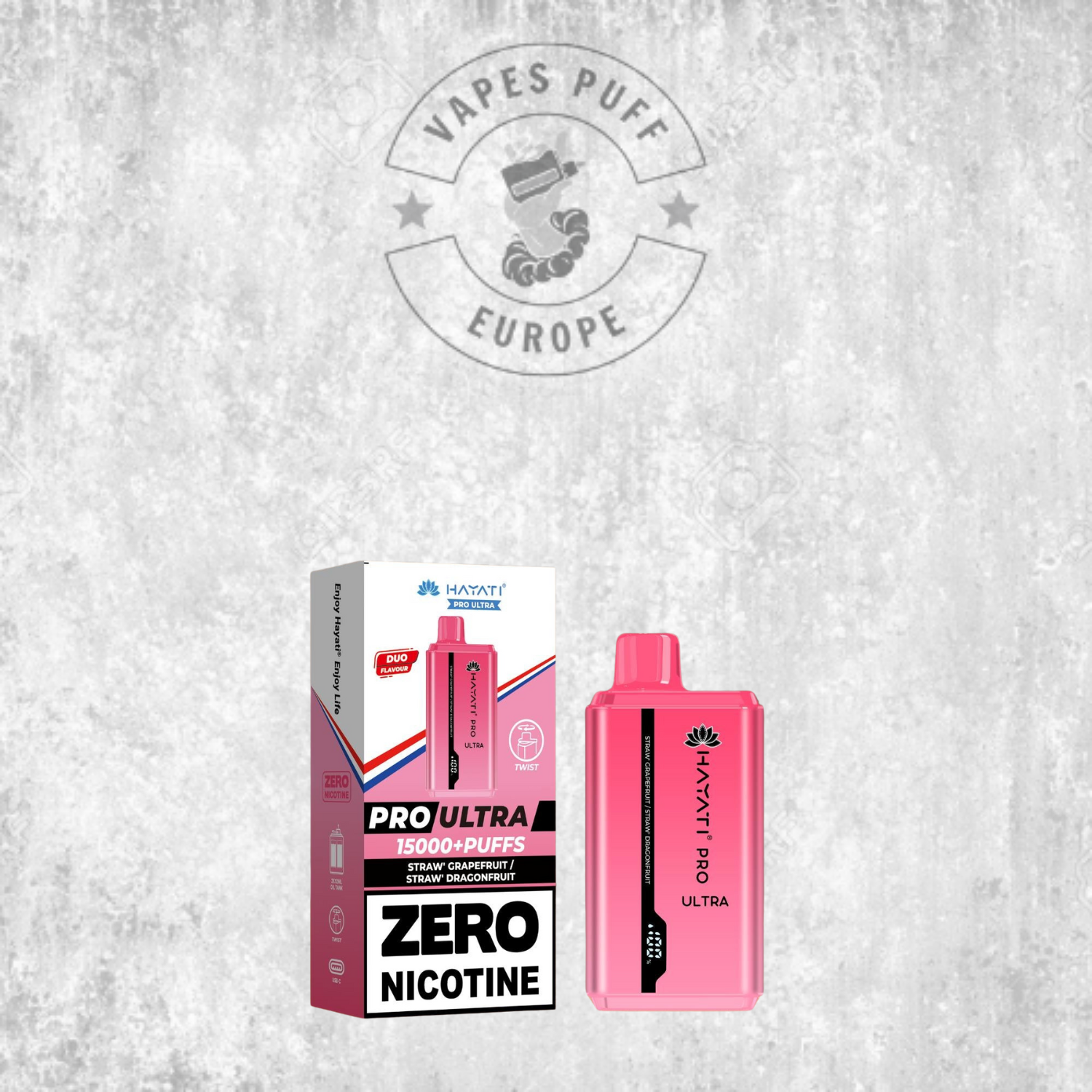 Hayati Pro Ultra 15K - Puff Jetable / Vape Disposable - 0% nicotine