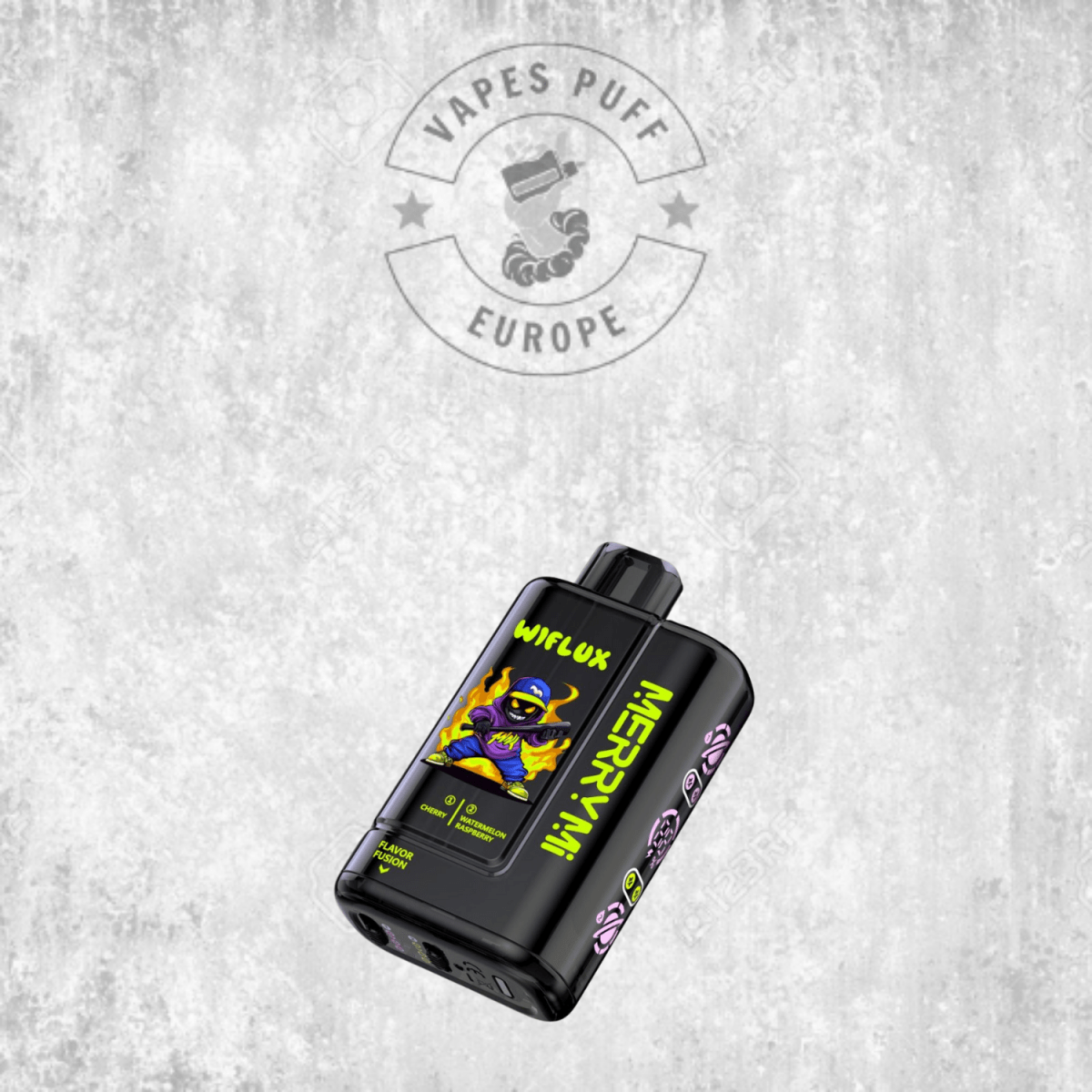 Puff Merry-Mi WiFlux 24K Watermelon Raspberry Cigarette électronique jetable VapesPuffEurope