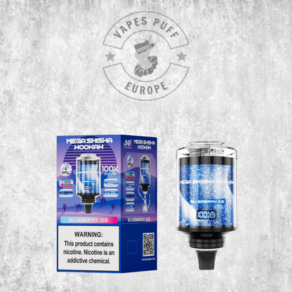 Puff JNR Mega Shisha Hookah 100K Blueberry Ice Cigarette électronique jetable VapesPuffEurope