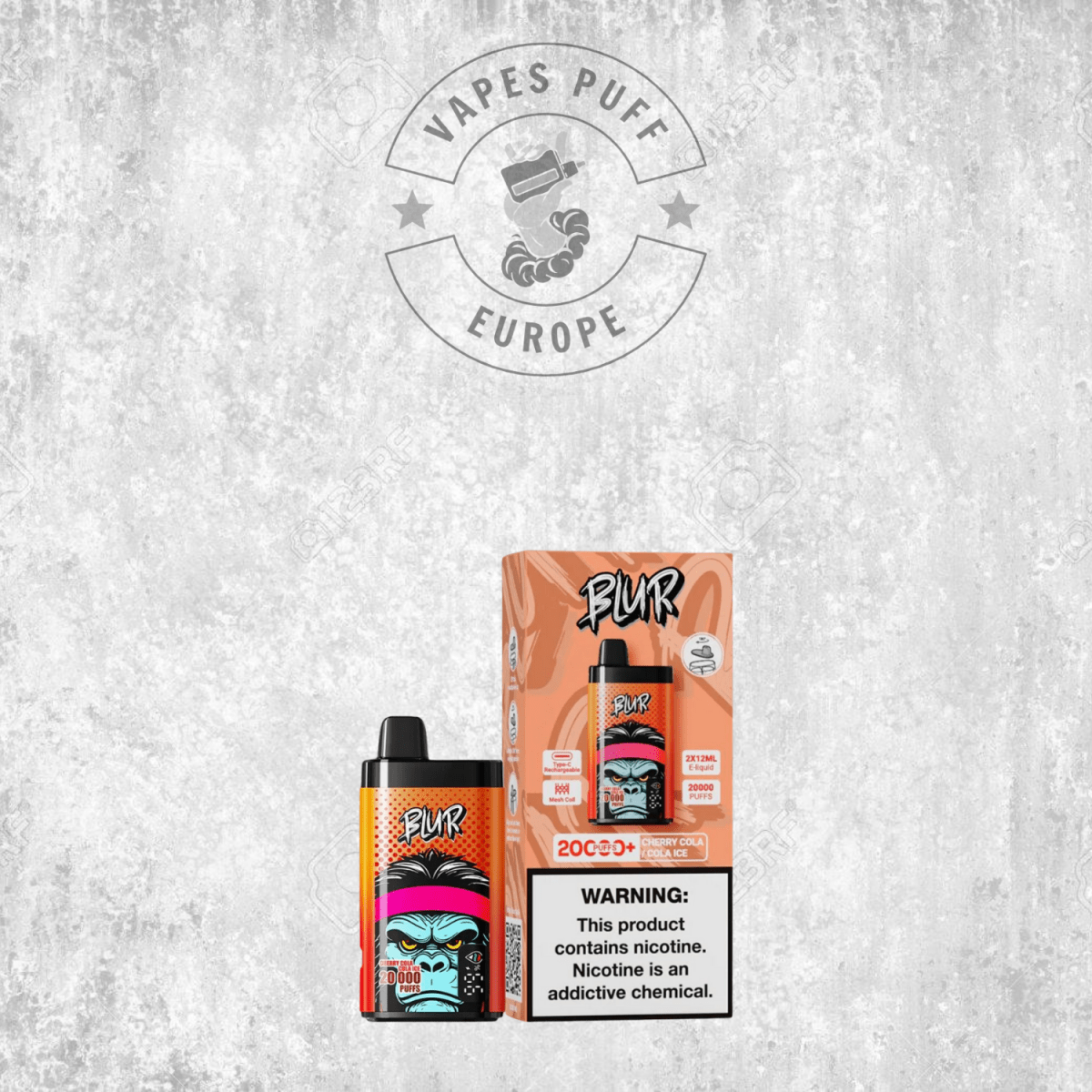 Puff Blur 20K Cherry Cola Ice Cigarette électronique jetable VapesPuffEurope