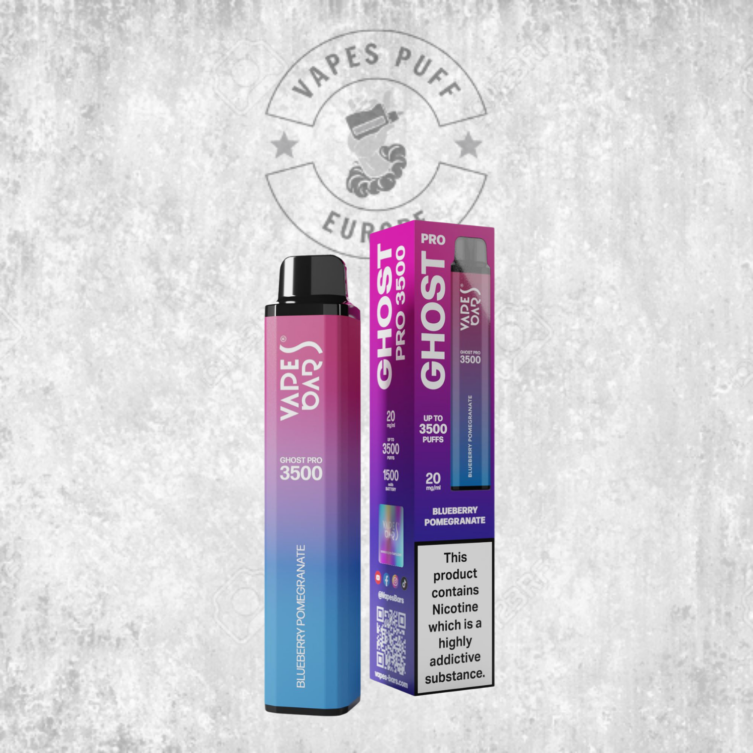 Ghost® Pro 3500 - Puff Jetable / Vape Disposable 2% Nicotine