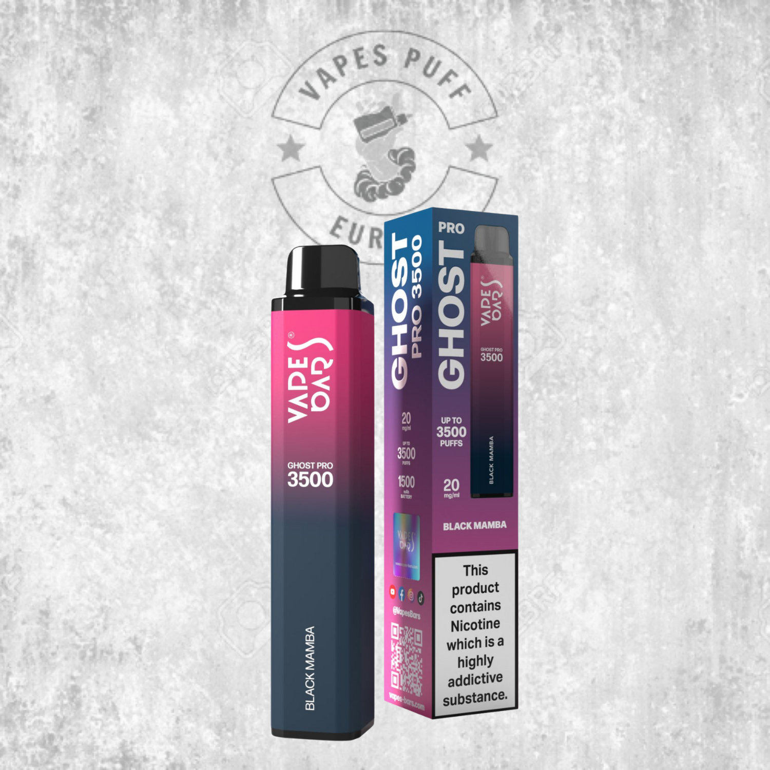Ghost® Pro 3500 - Puff Jetable / Vape Disposable 2% Nicotine
