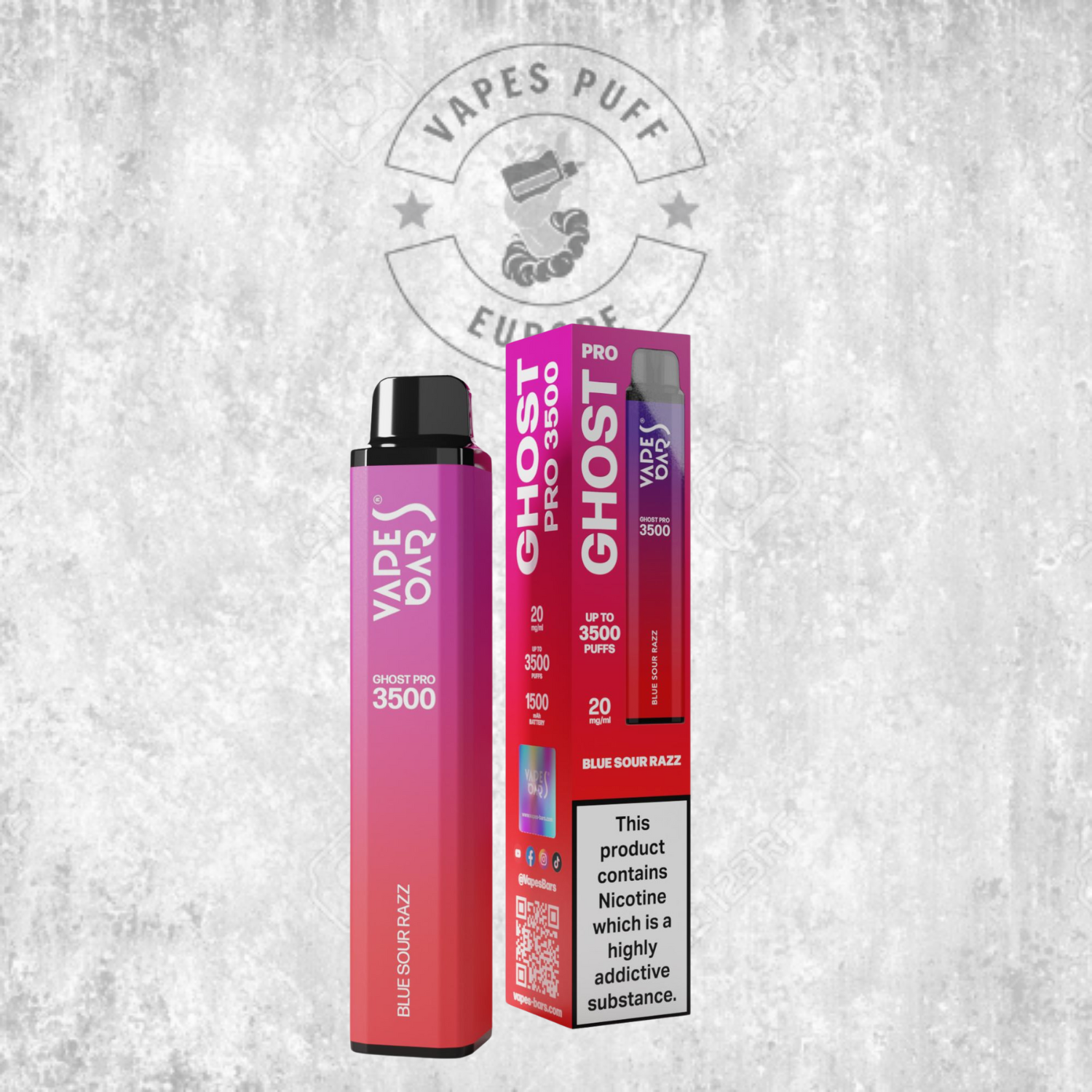 Ghost® Pro 3500 - Puff Jetable / Vape Disposable 2% Nicotine