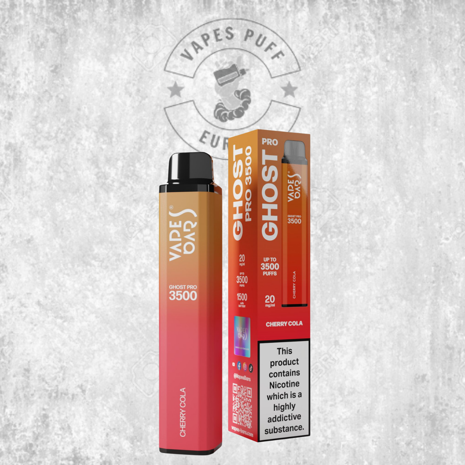 Ghost® Pro 3500 - Puff Jetable / Vape Disposable 2% Nicotine