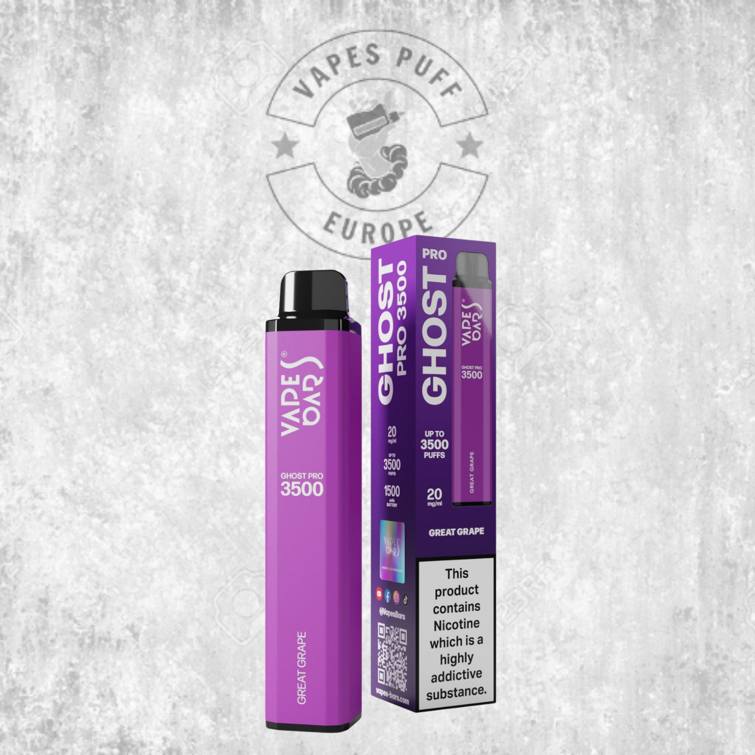 Ghost® Pro 3500 - Puff Jetable / Vape Disposable 2% Nicotine