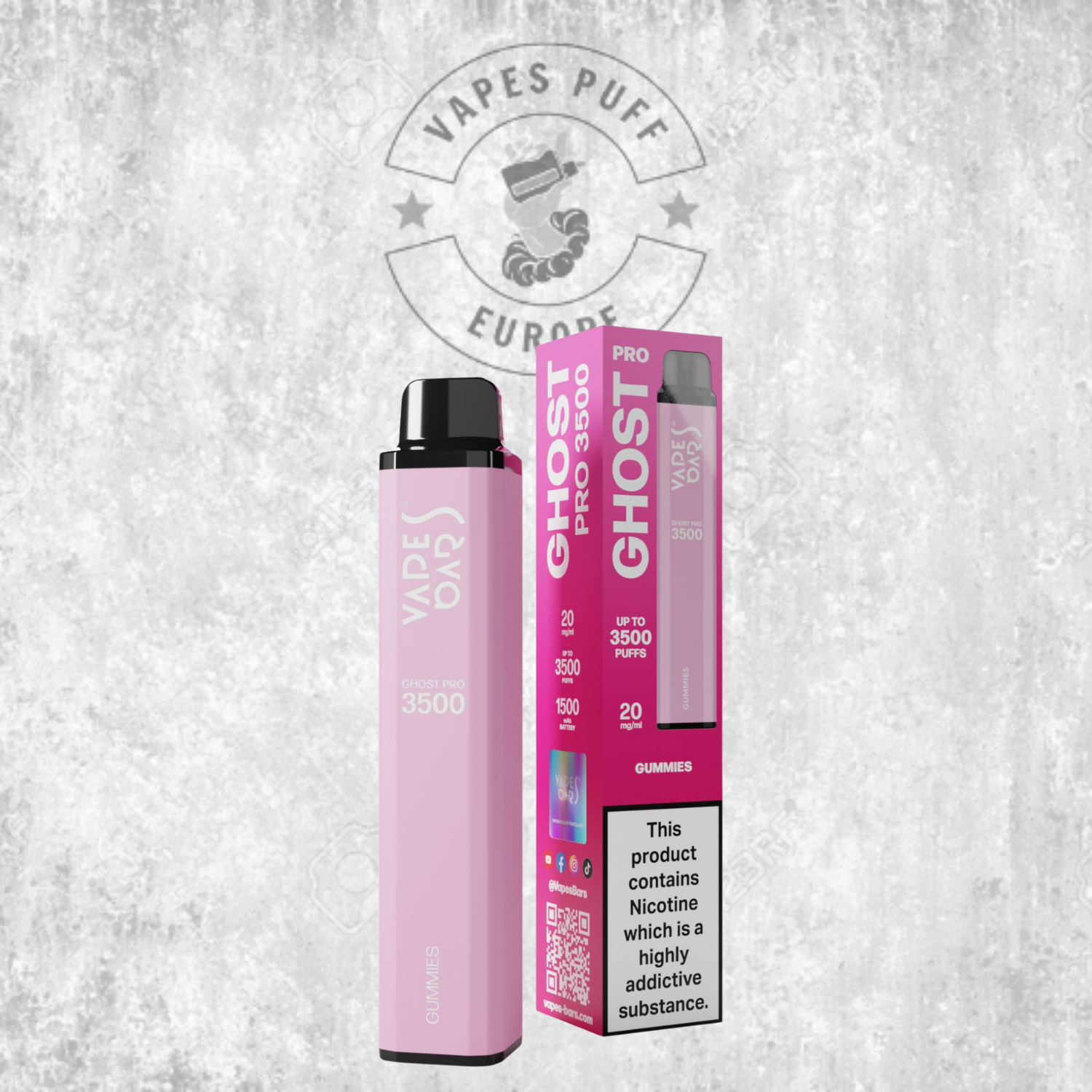 Ghost® Pro 3500 - Puff Jetable / Vape Disposable 2% Nicotine