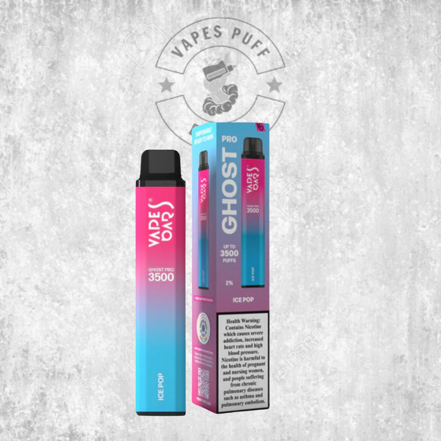 Ghost® Pro 3500 - Puff Jetable / Vape Disposable 2% Nicotine