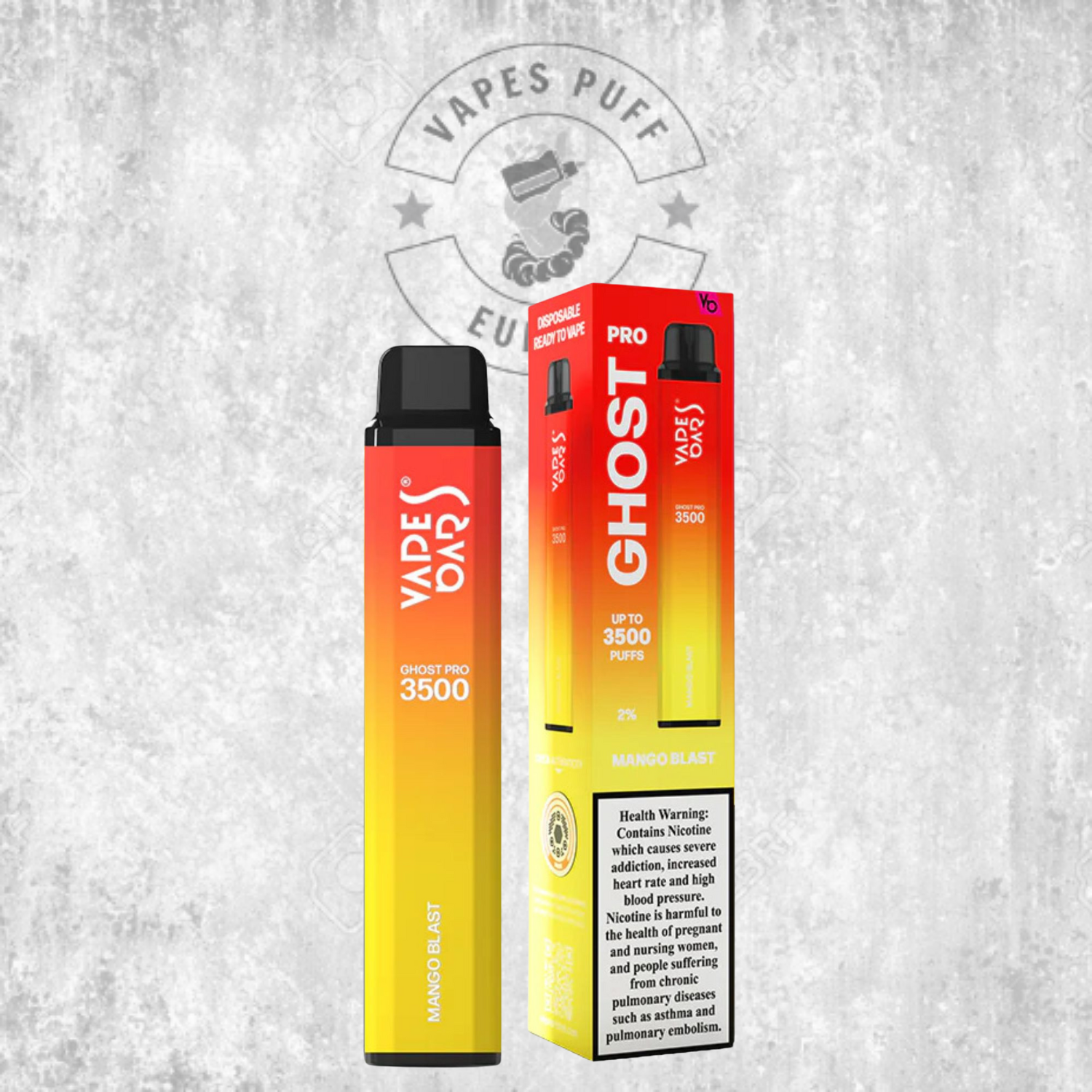 Ghost® Pro 3500 - Puff Jetable / Vape Disposable 2% Nicotine