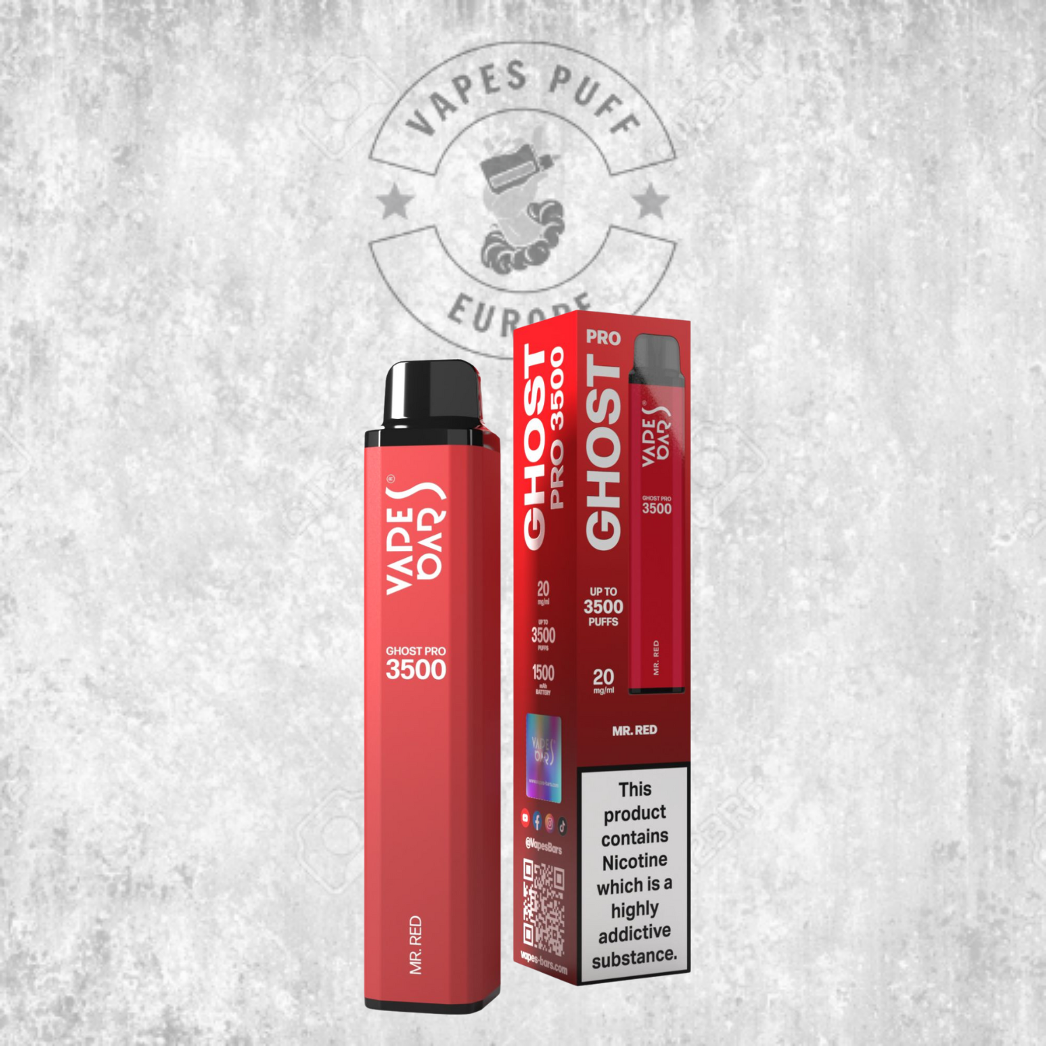 Ghost® Pro 3500 - Puff Jetable / Vape Disposable 2% Nicotine