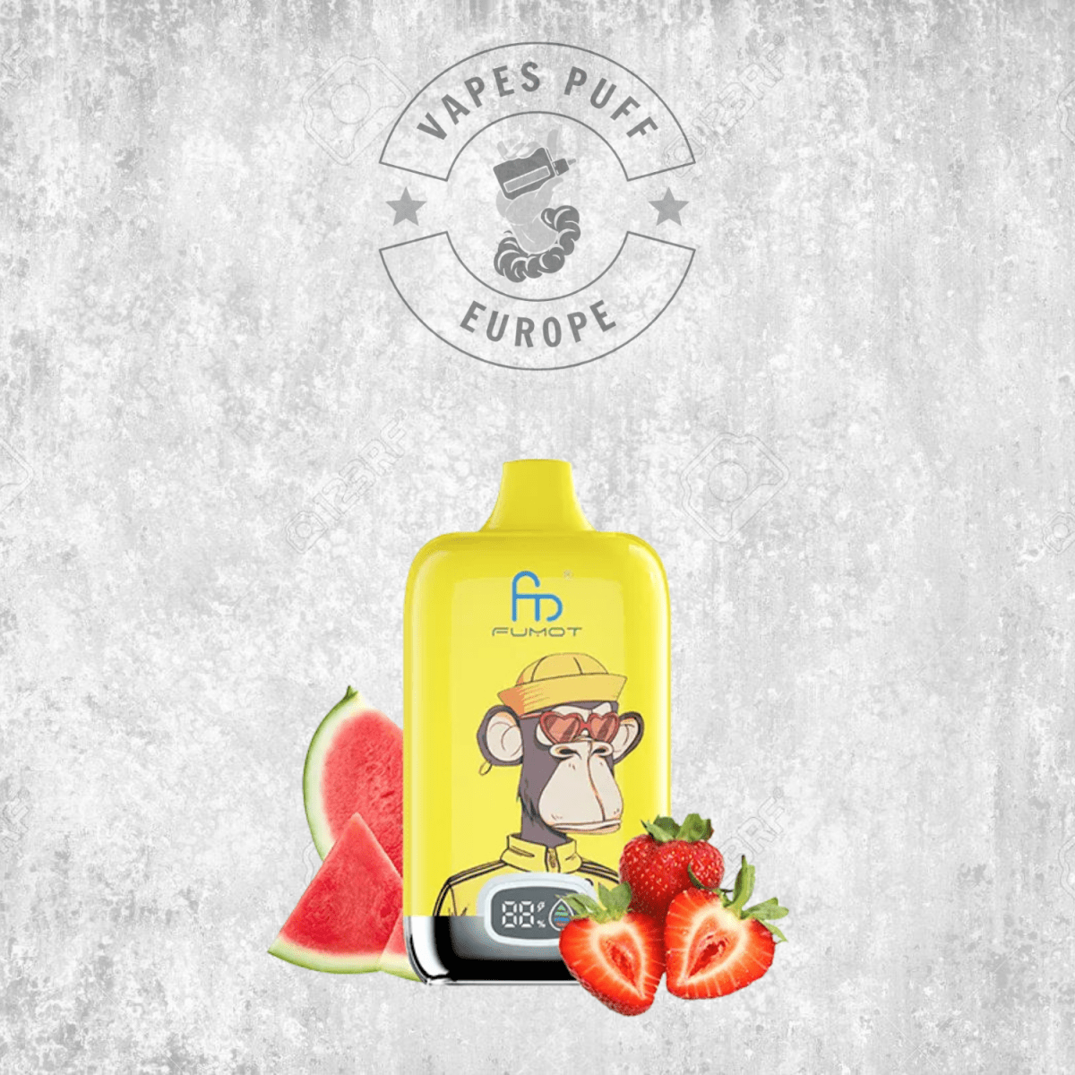 Puff Fumot Digital Box 12K Strawberry Watermelon Cigarette électronique jetable VapesPuffEurope