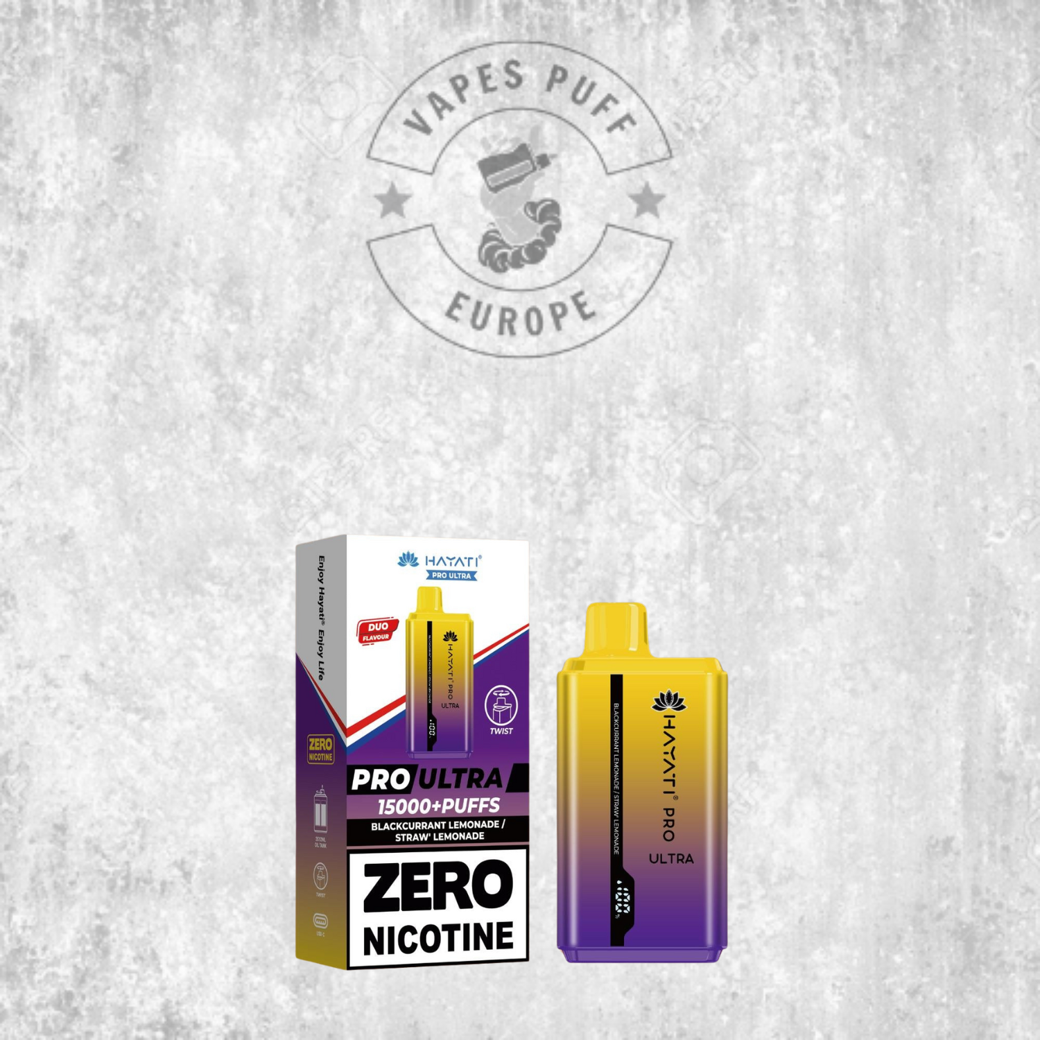 Hayati Pro Ultra 15K - Puff Jetable / Vape Disposable -  0% nicotine