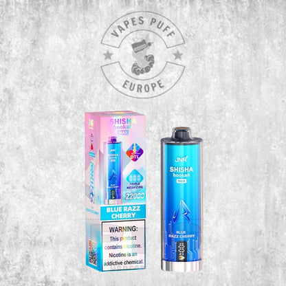 Puff JNR Shisha Max 22K Blue Razz Cherry Cigarette électronique jetable 