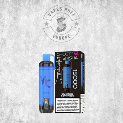 Puff Ghost Shisha 15K Blue Razz Lemonade Cigarette électronique jetable 