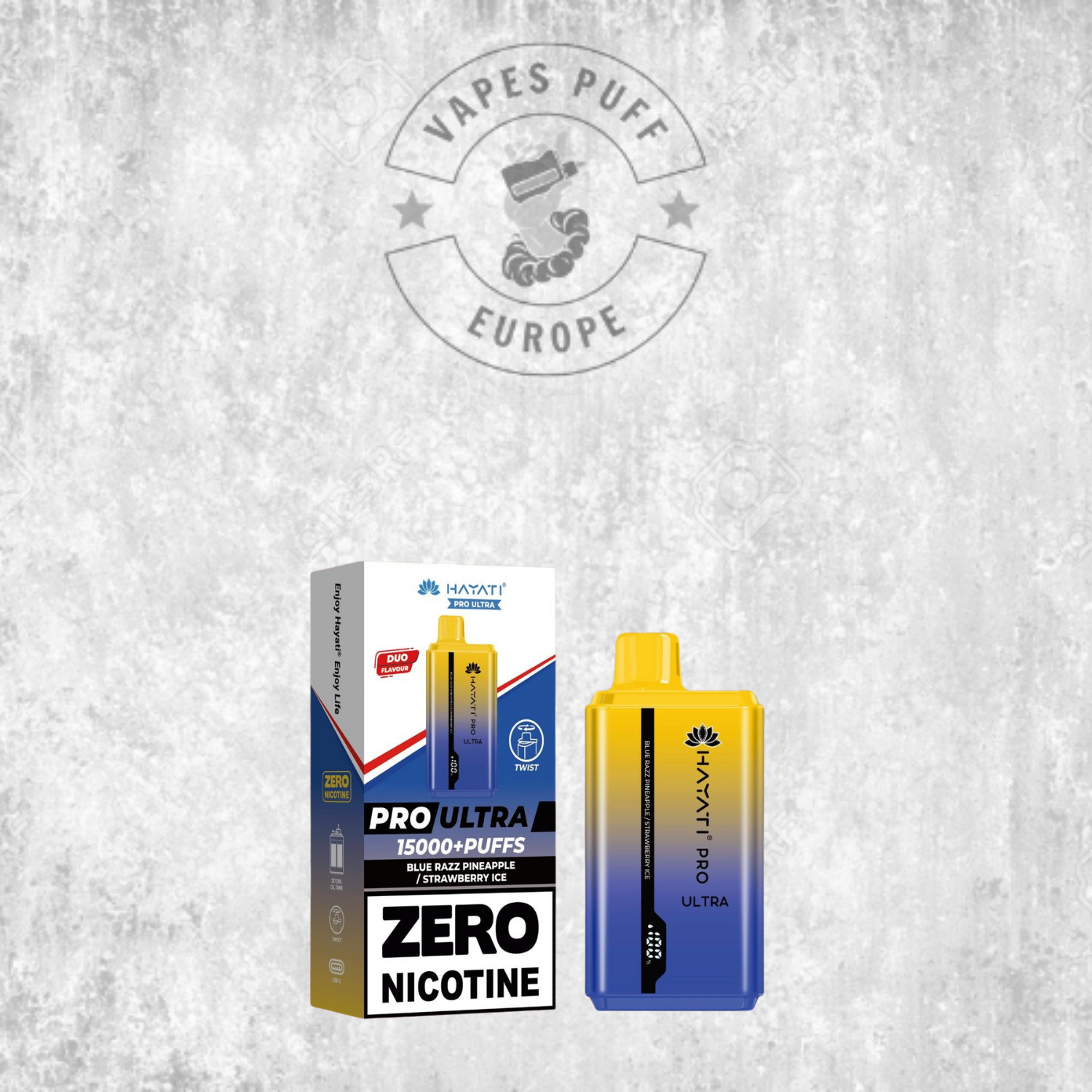 Hayati Pro Ultra 15K - Puff Jetable / Vape Disposable -  0% nicotine