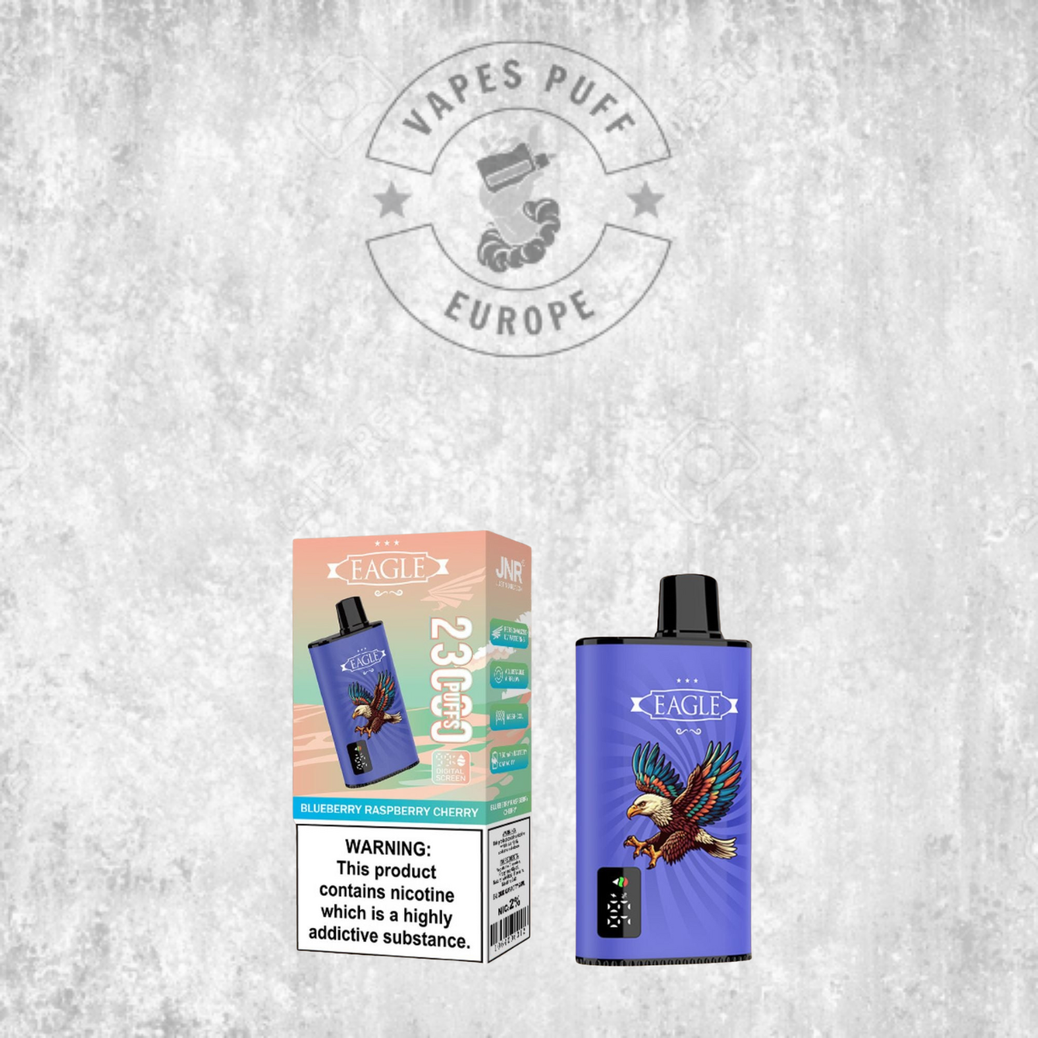 JNR - Eagle - 23000 Bouffées - 2% de nicotine - Puff Jetable / Vape Disposable