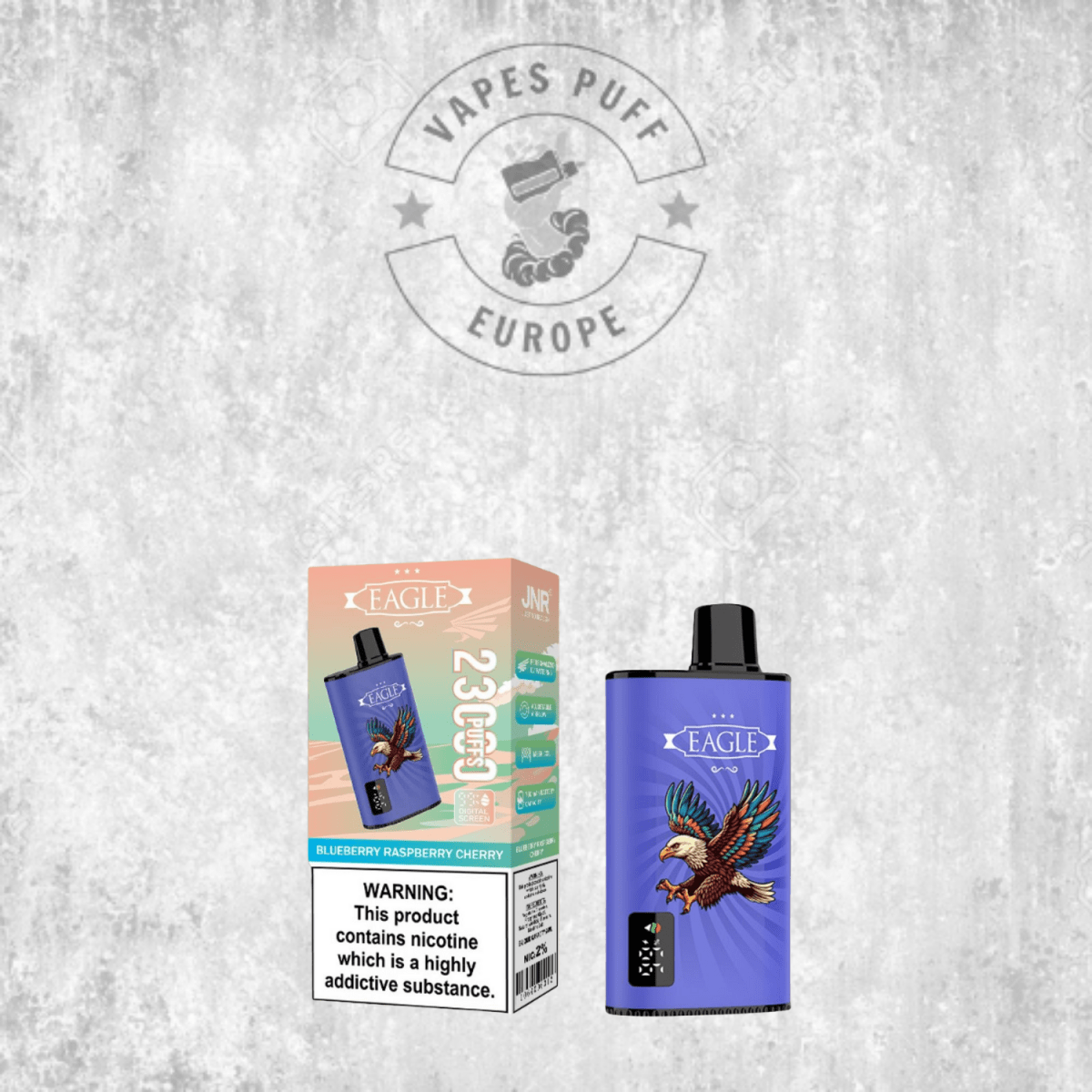 Puff JNR Eagle 23K Blueberry Raspberry Cherry Cigarette électronique jetable VapesPuffEurope