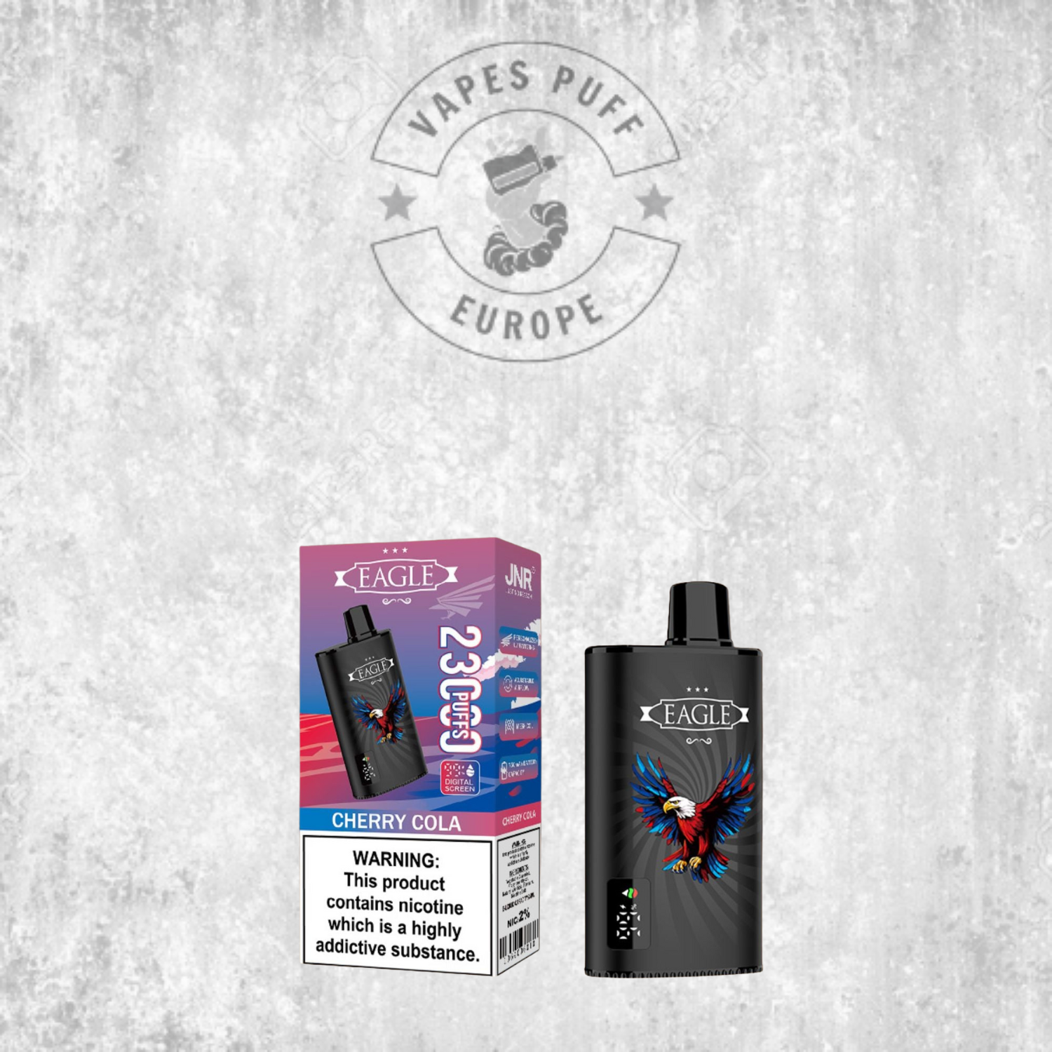 JNR - Eagle - 23000 Bouffées - 2% de nicotine - Puff Jetable / Vape Disposable