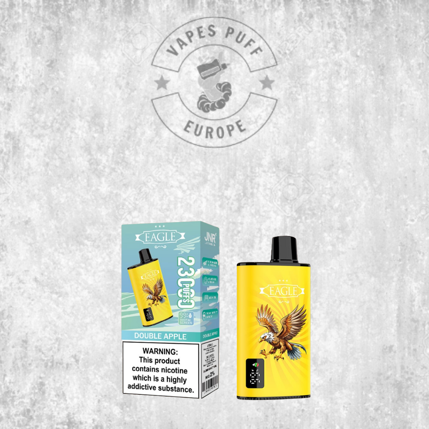 JNR - Eagle - 23000 Bouffées - 2% de nicotine - Puff Jetable / Vape Disposable