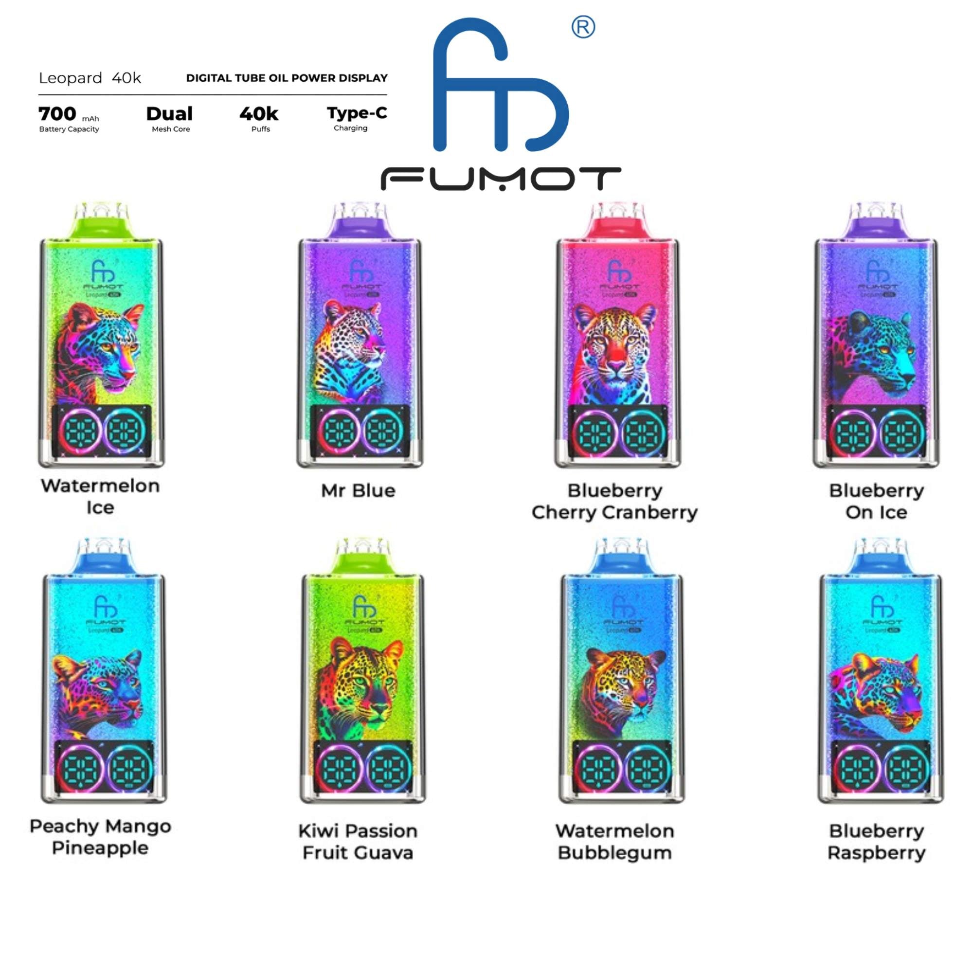 Fumot – Leopard 40K – Wegwerp Vape / Disposable Vape – 2% Nicotine
