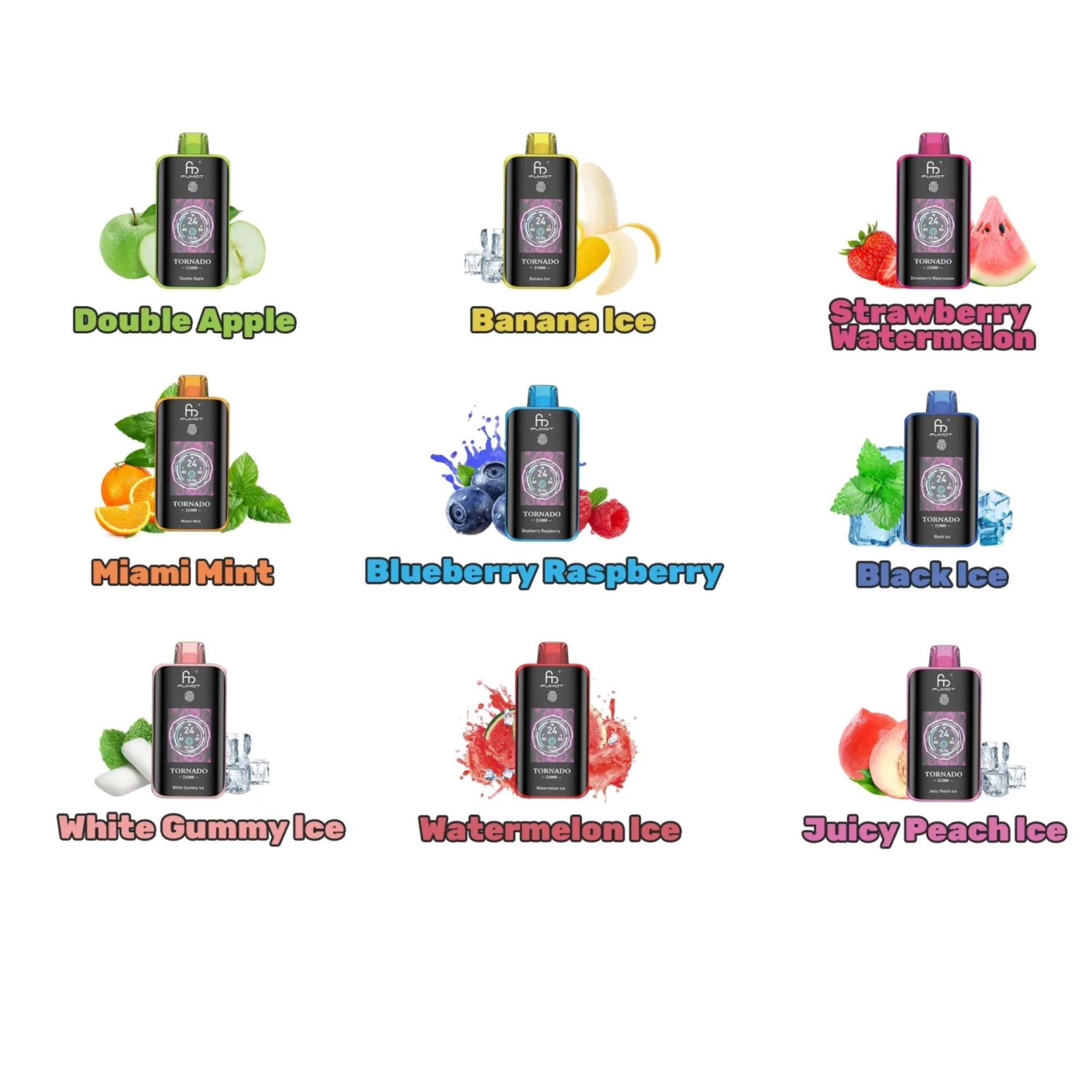 Fumot Tornado – 25.000 Puffs – Wegwerp Vape – 2% Nicotine