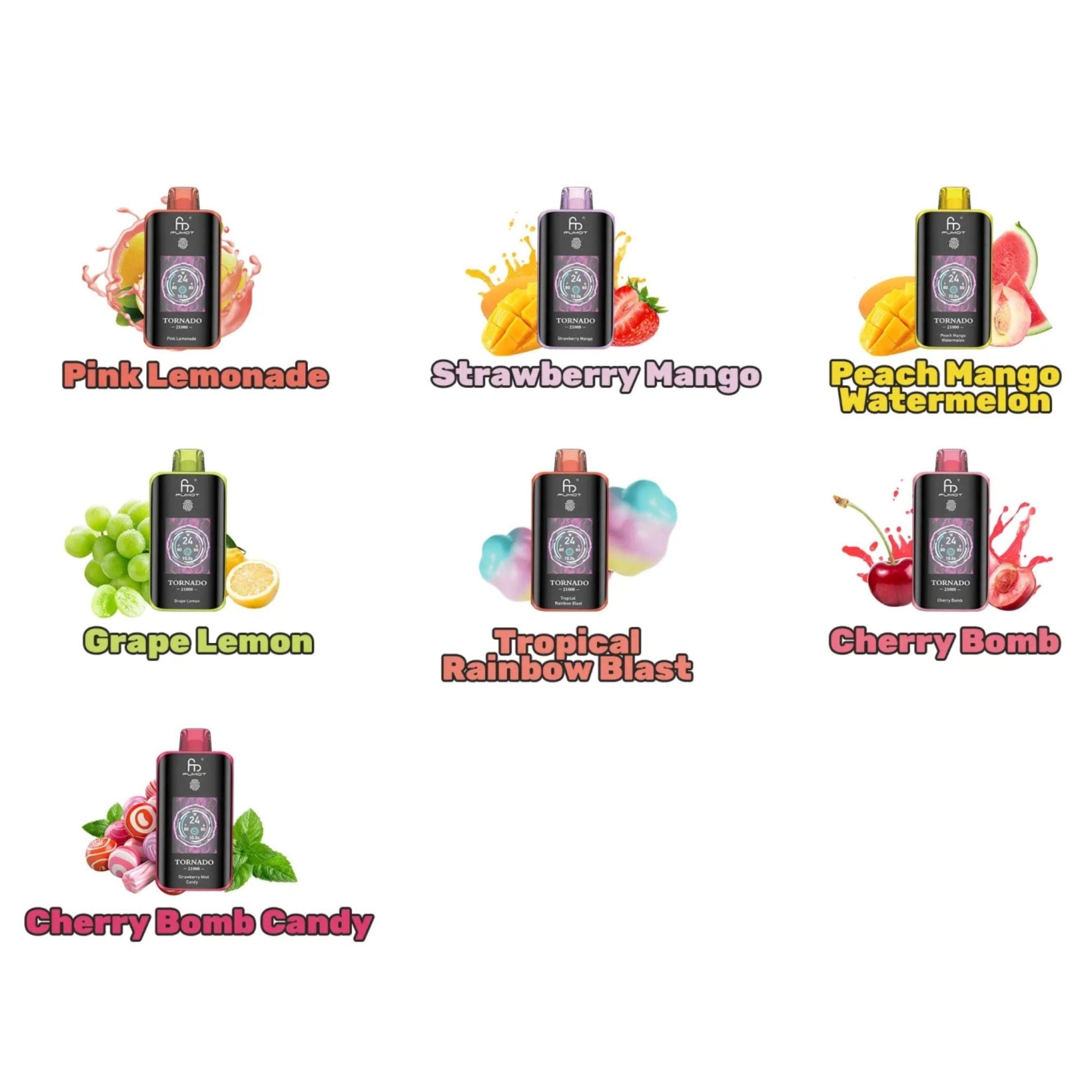 Fumot Tornado – 25.000 Puffs – Wegwerp Vape – 2% Nicotine