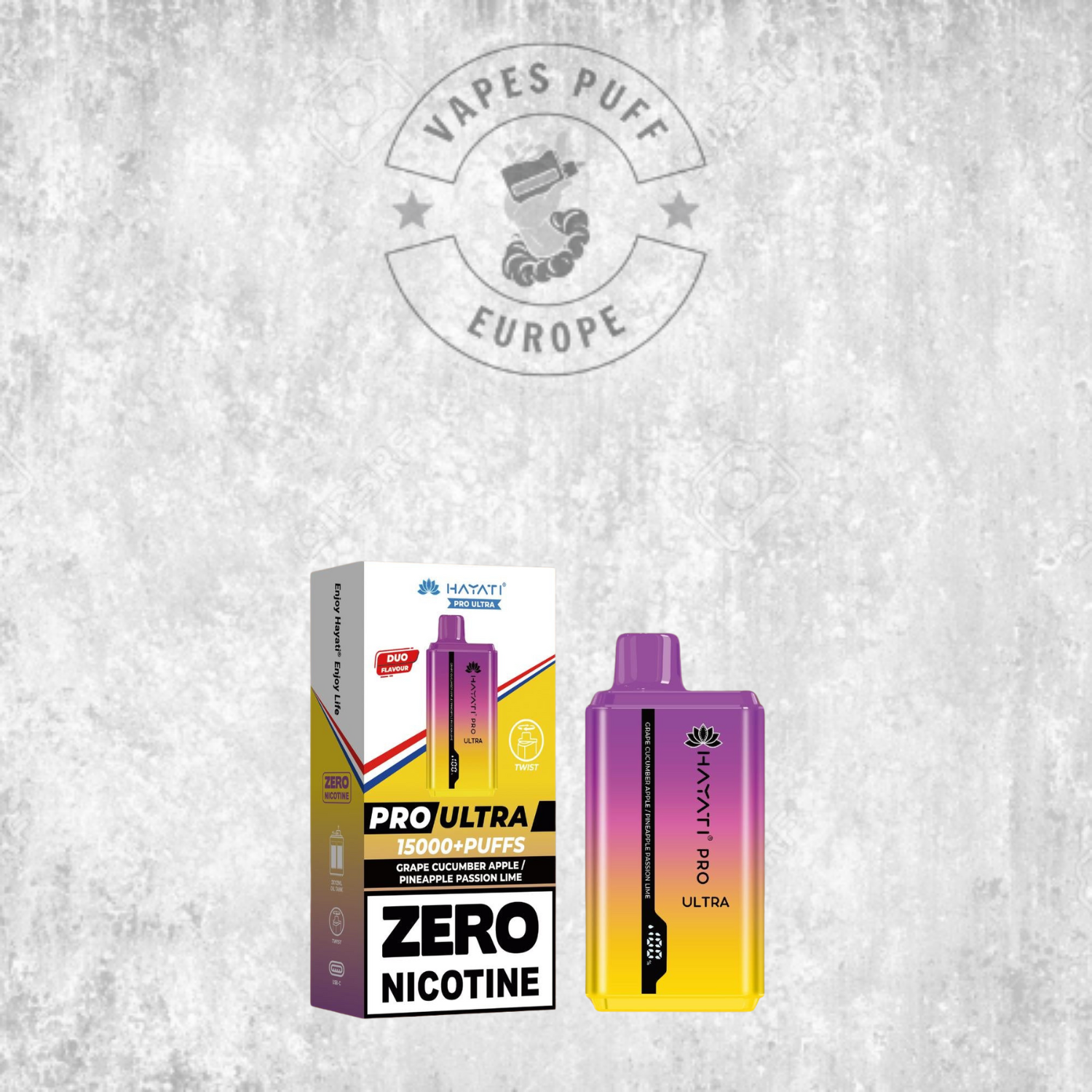 Hayati Pro Ultra 15K - Puff Jetable / Vape Disposable -  0% nicotine
