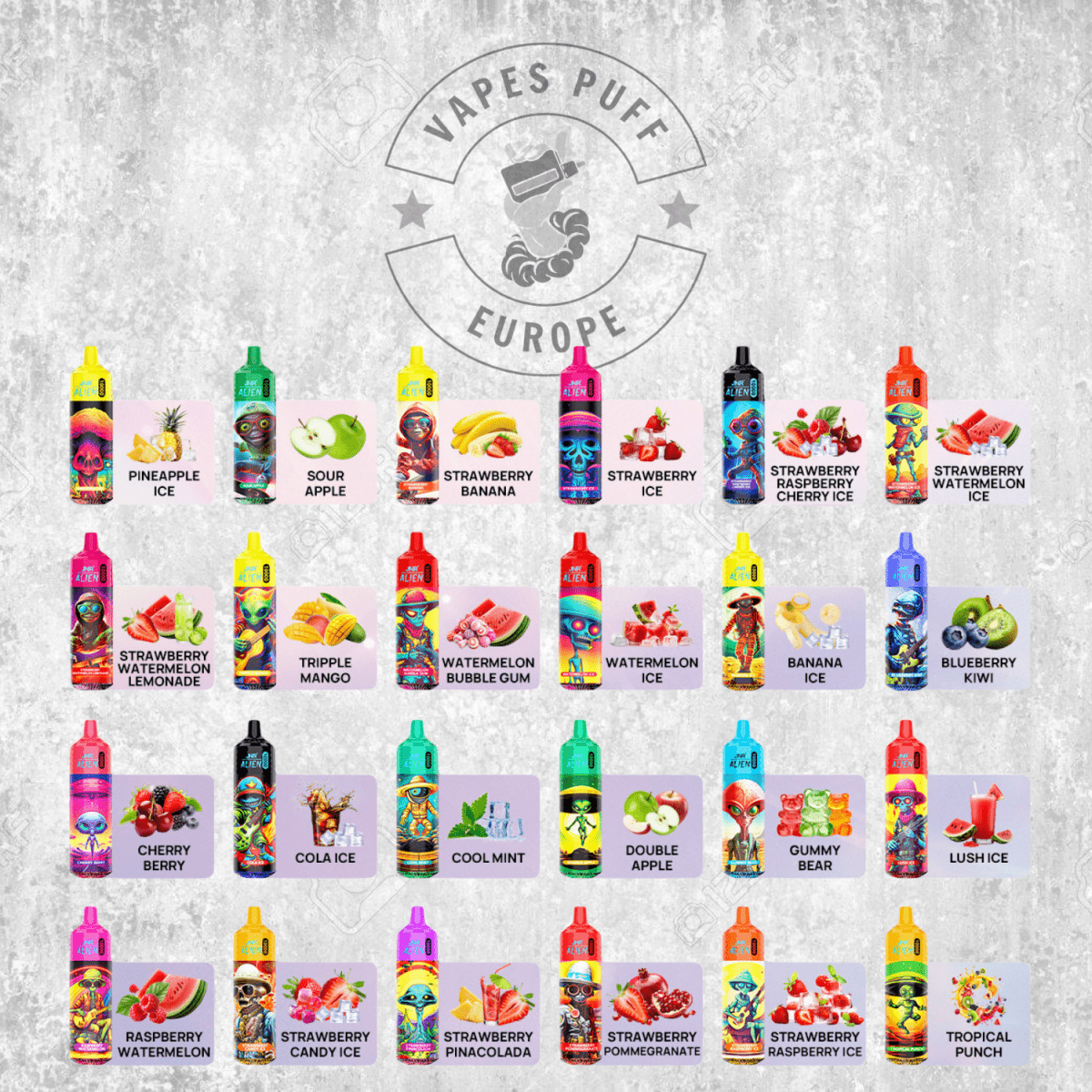 Puff JNR Alien 10K Cigarette électronique jetable VapesPuffEurope