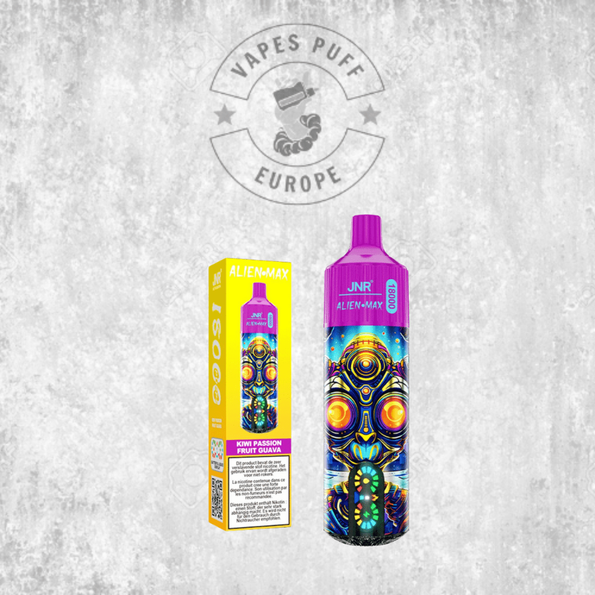 Puff JNR Alien Max 18K Passion Fruit Guava Cigarette électronique jetable VapesPuffEurope
