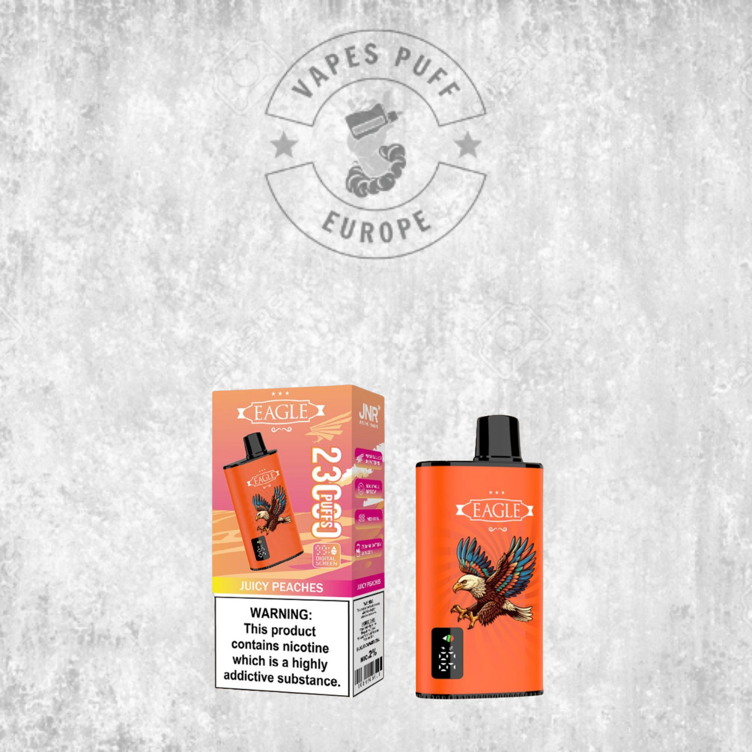 JNR - Eagle - 23000 Bouffées - 2% de nicotine - Puff Jetable / Vape Disposable