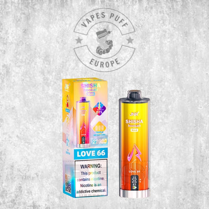 Puff JNR Shisha Max 22K Love 66 Cigarette électronique jetable 