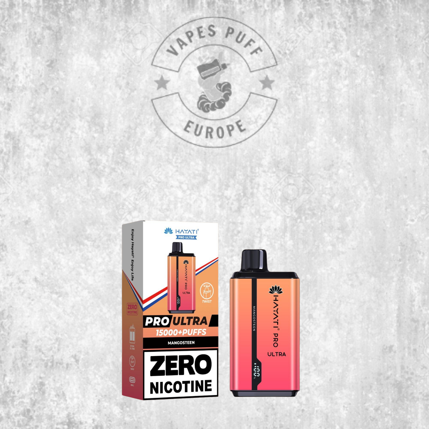 Hayati Pro Ultra 15K - Puff Jetable / Vape Disposable -  0% nicotine