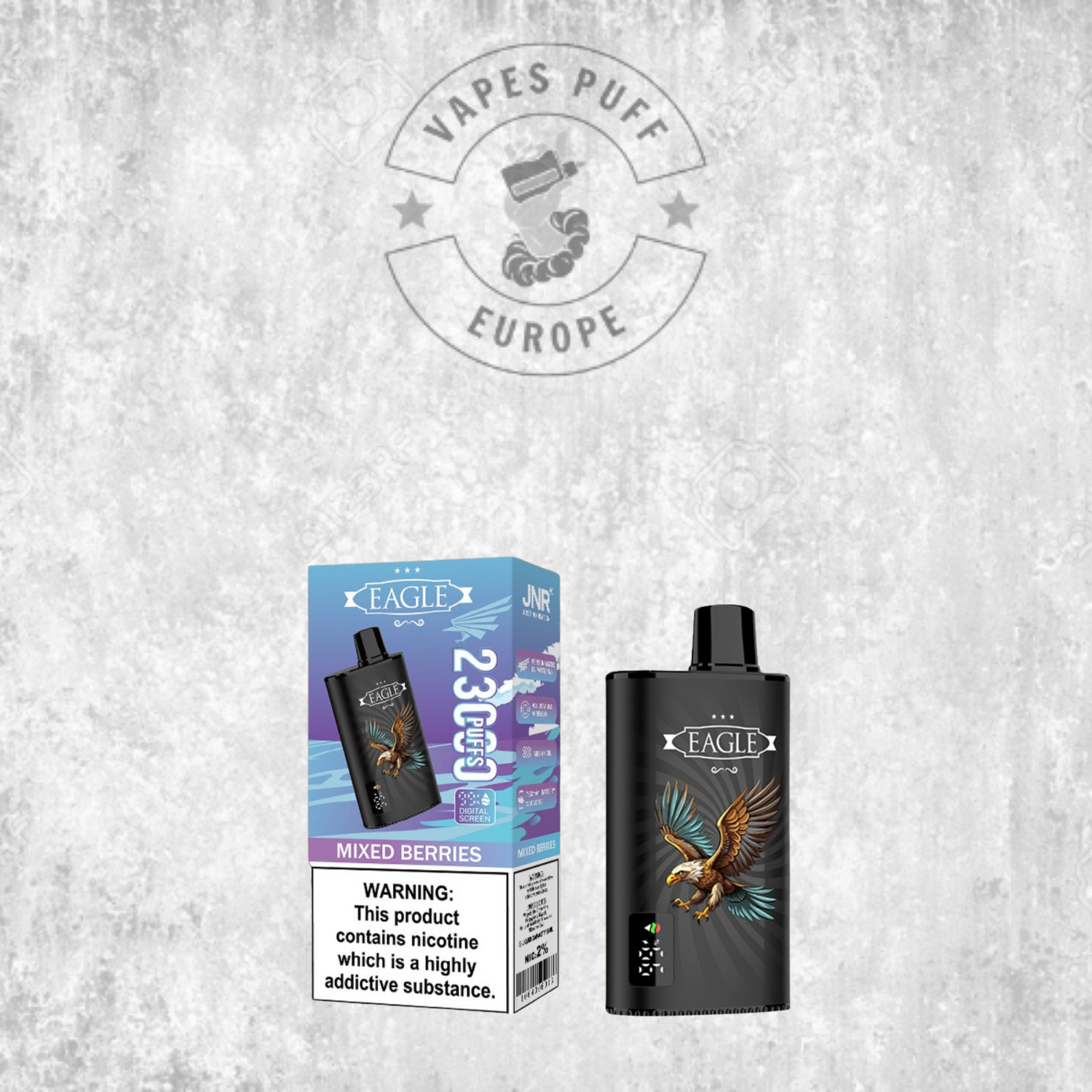 JNR - Eagle - 23000 Bouffées - 2% de nicotine - Puff Jetable / Vape Disposable