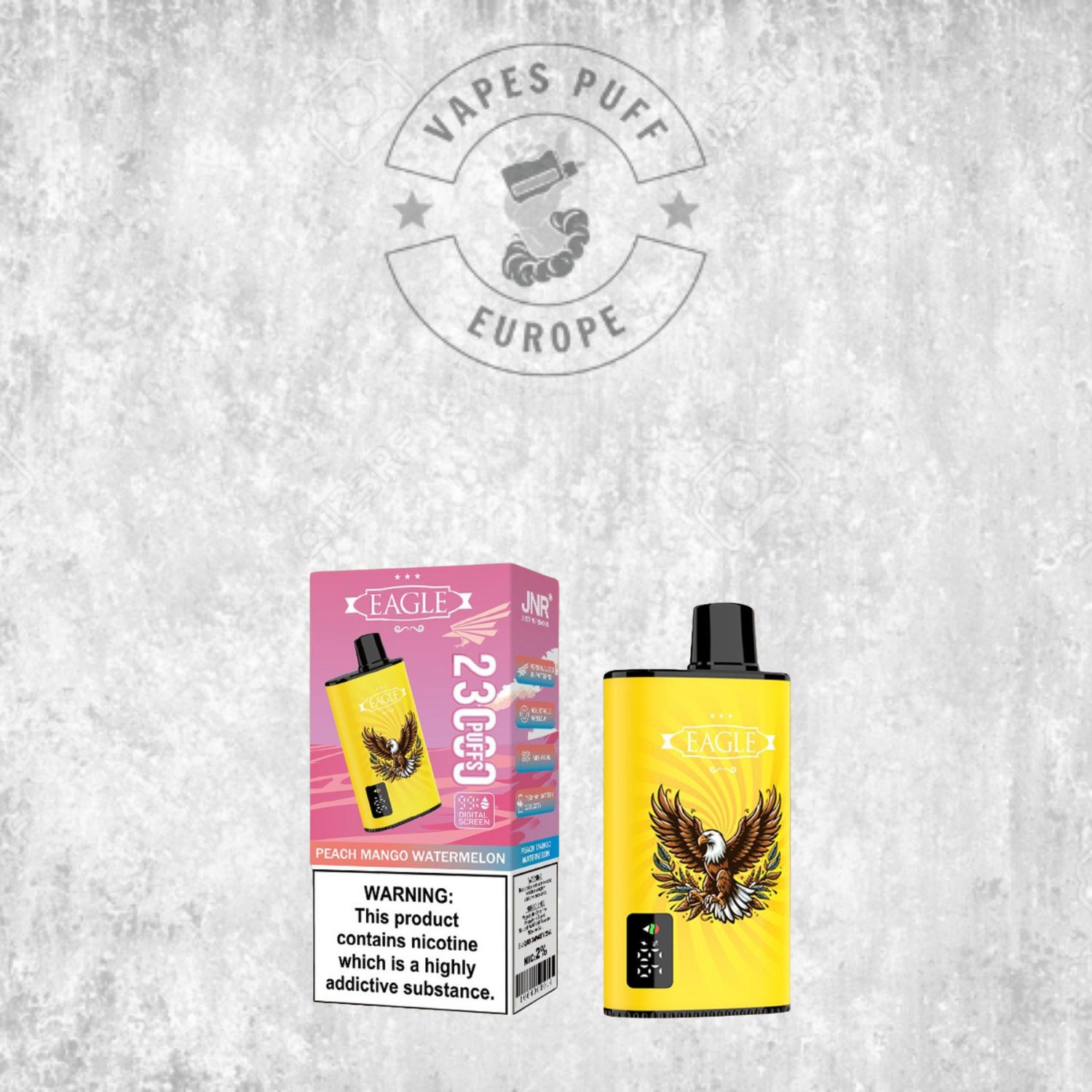 JNR - Eagle - 23000 Bouffées - 2% de nicotine - Puff Jetable / Vape Disposable