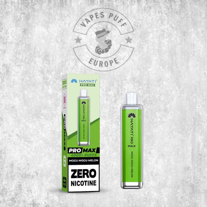 Puff Hayati Pro Max 4K 4000 puffs 0% Nicotine Mogu Mogu Melon cigarette électronique VapesPuffEurope