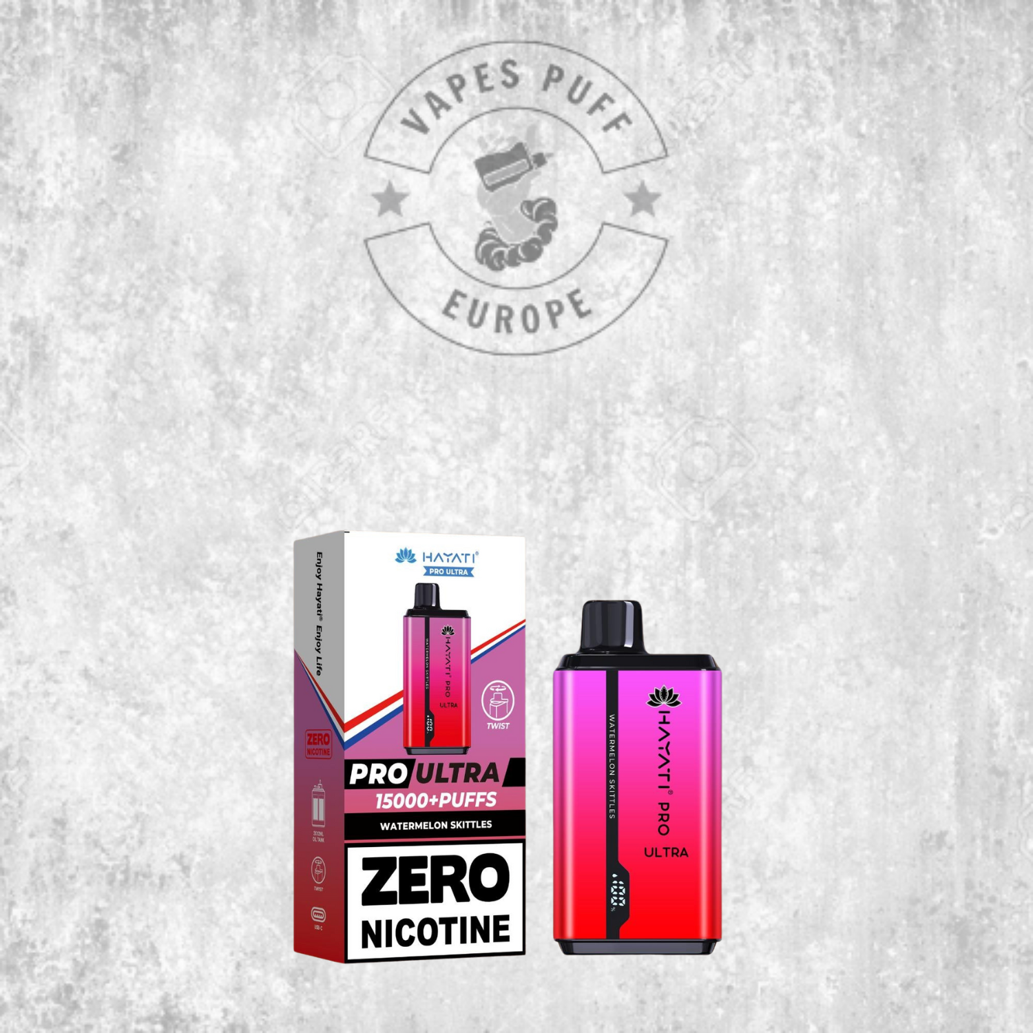 Hayati Pro Ultra 15K - Puff Jetable / Vape Disposable -  0% nicotine