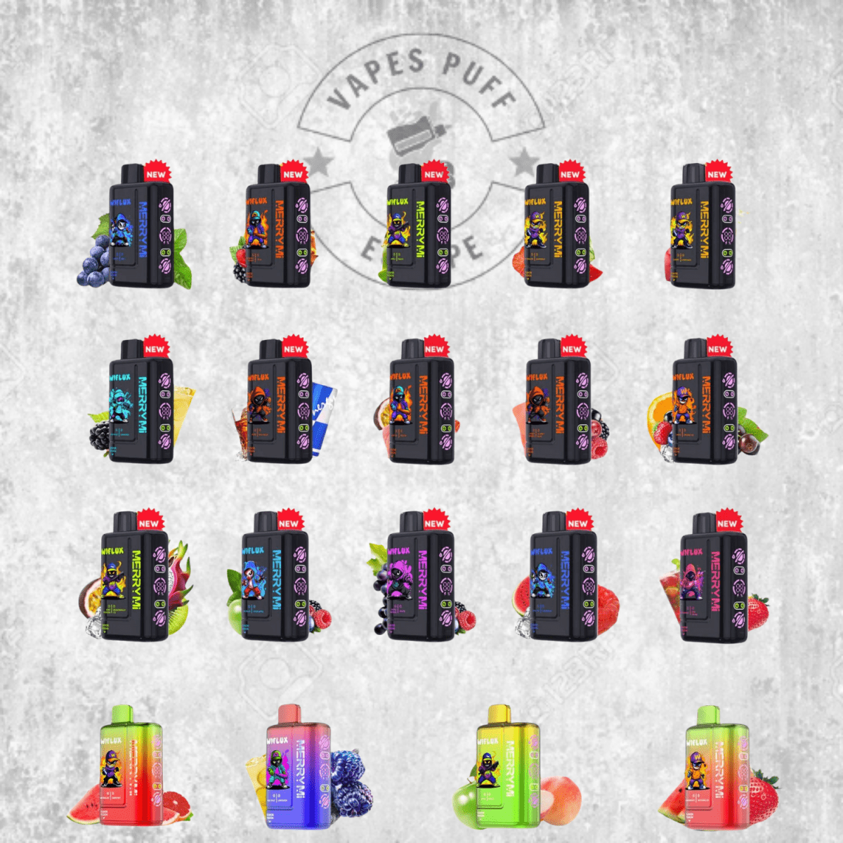 Puff Merry-Mi WiFlux 24K Cigarette électronique jetable VapesPuffEurope