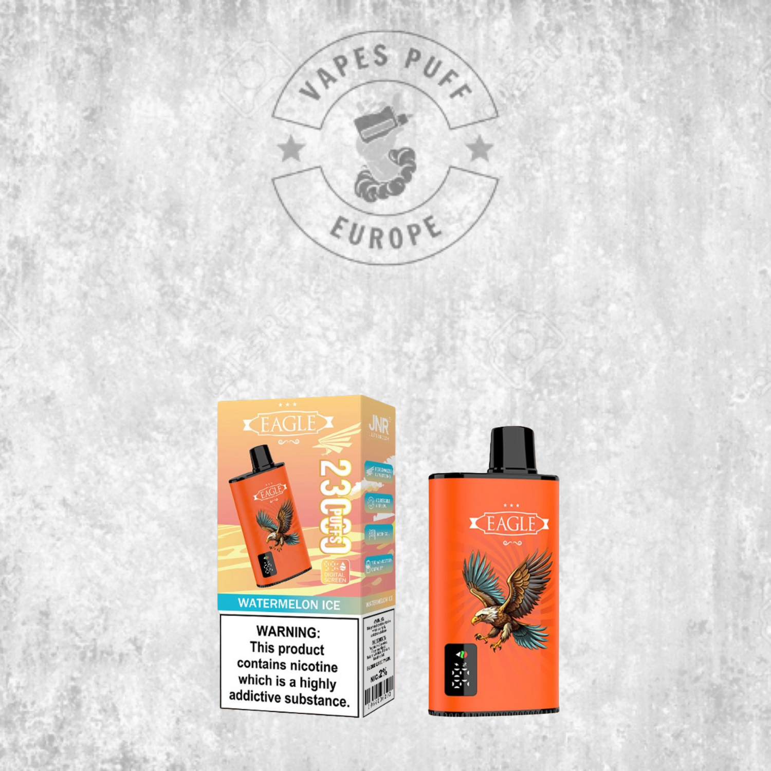 JNR - Eagle - 23000 Bouffées - 2% de nicotine - Puff Jetable / Vape Disposable