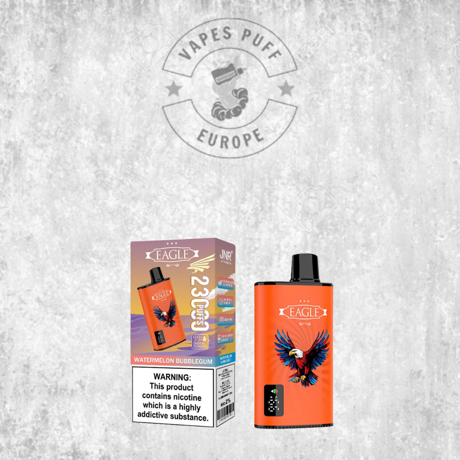 JNR - Eagle - 23000 Bouffées - 2% de nicotine - Puff Jetable / Vape Disposable